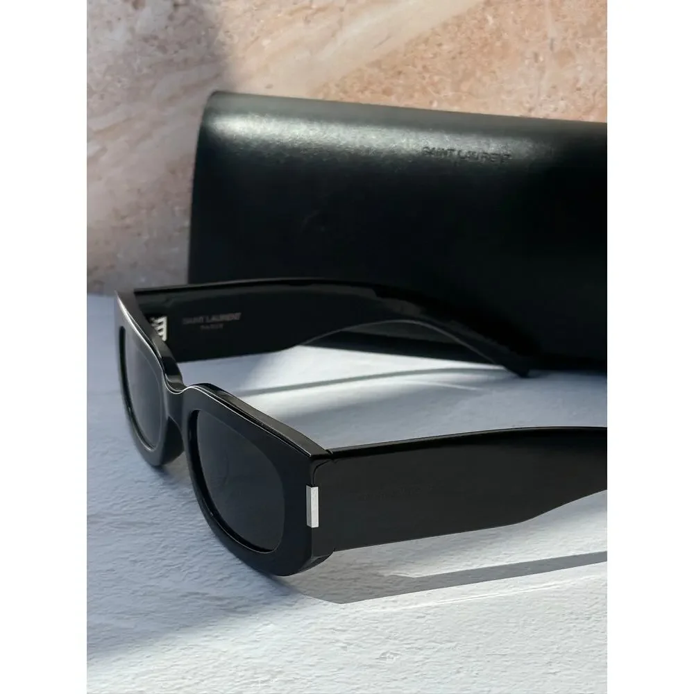 NEW Saint Laurent SL697 Unisex Sunglasses in Black - Picture 6 of 10